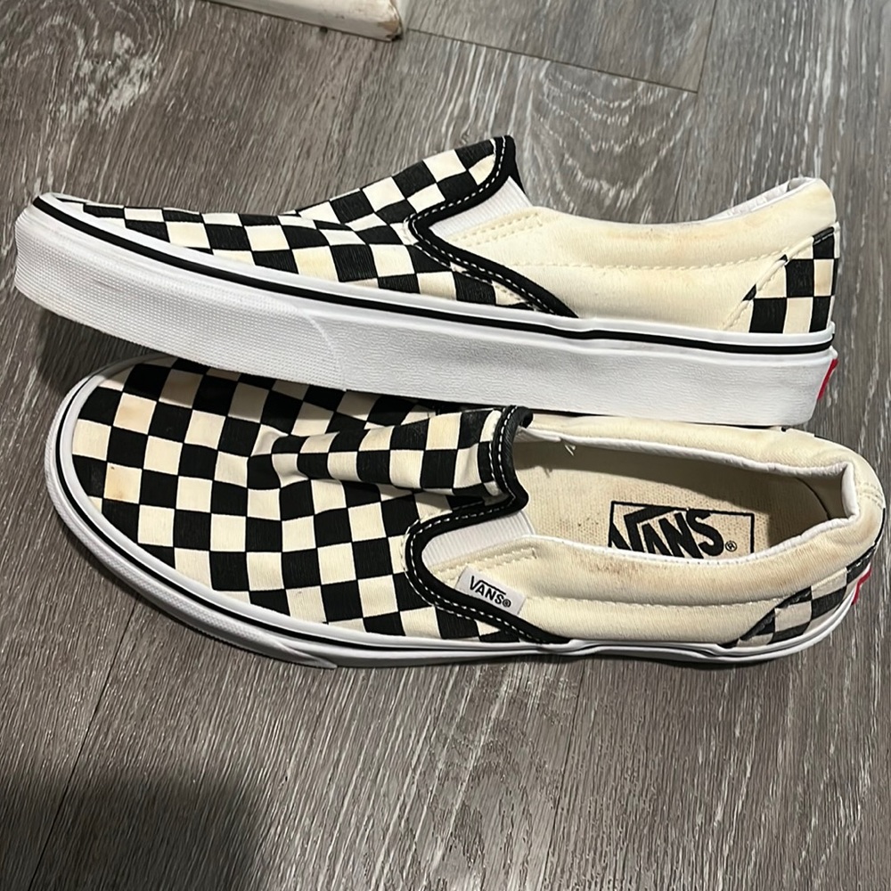Black & white checker vans